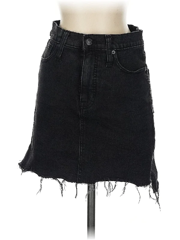 High-Rise Denim Skirt