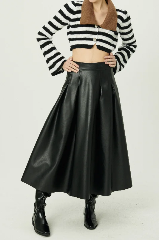 Patricia Pleather Full Skirt