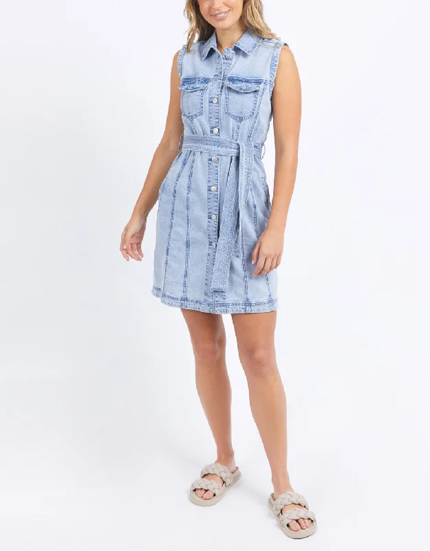 Talbert Sleeveless Dress - Light Blue