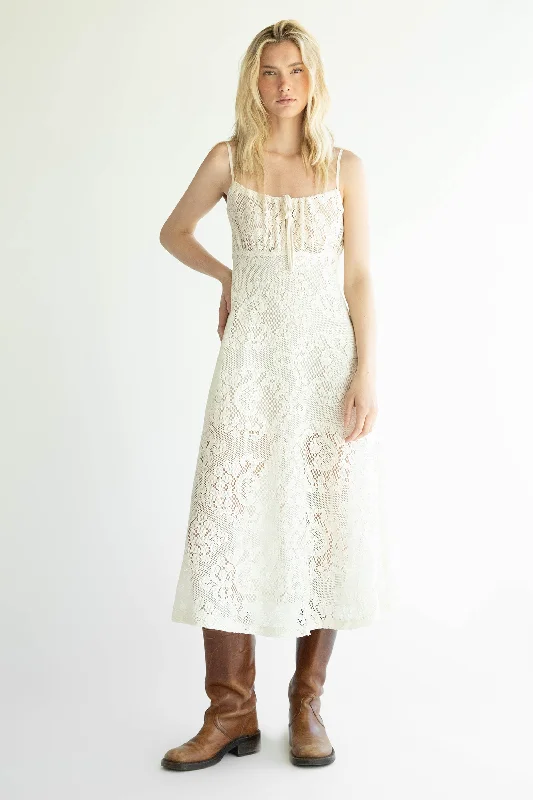 MIDI LACE DRESS