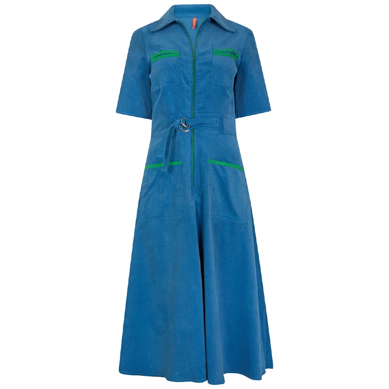 Cord Shirt Dress Teal