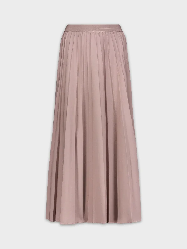 PLEATED SKIRT 37"-LIGHT TAUPE