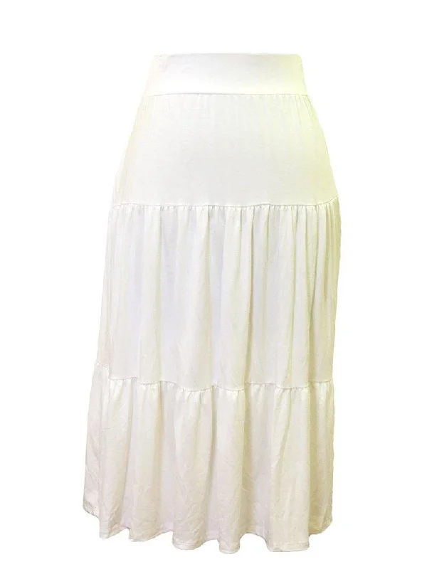 Objex White Tier Skirt