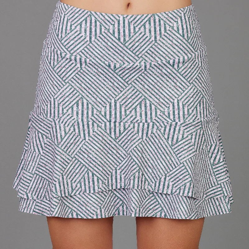 Stripes Long Skort (geo print)