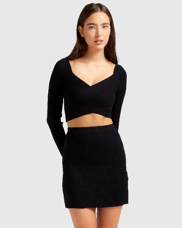 C'est Belle Knit Mini Skirt