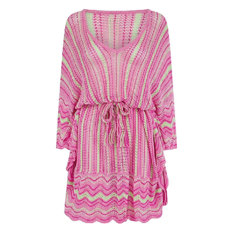 Pranella Paula Dress Kaftan Cover Up - Pink Lime