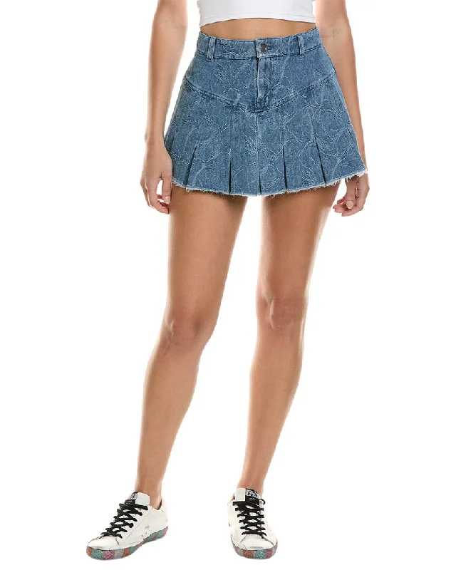 REVERIEE Jacquard Denim Mini Skirt