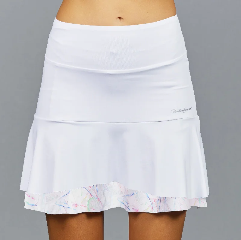 Neon Long Skort (white / print)