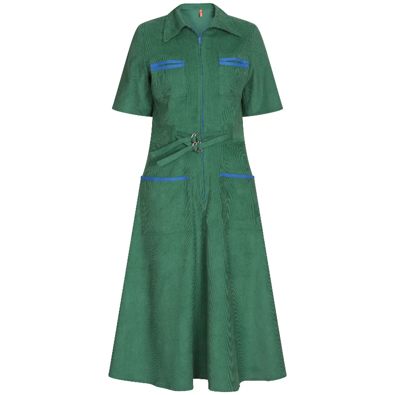 Autumn Shirt Dress Emerald