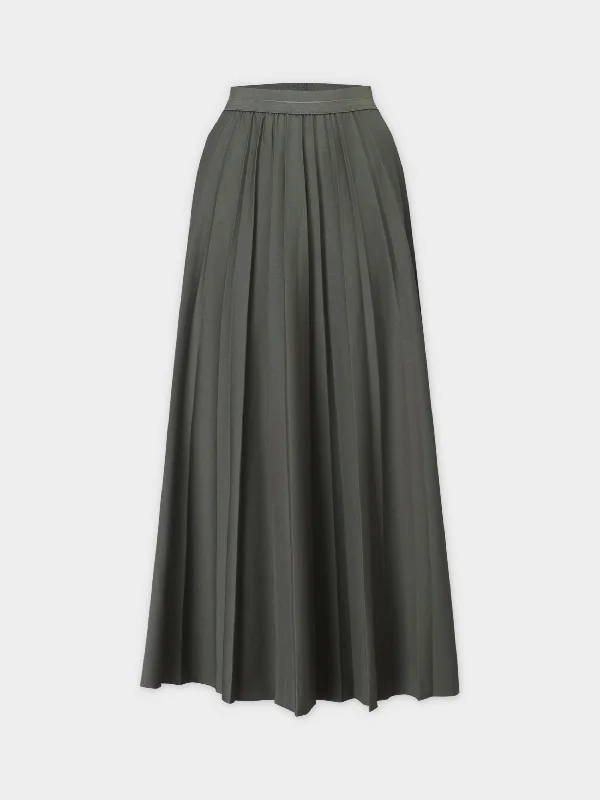 Pleated Skirt 37"-Clay