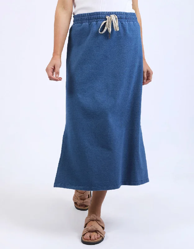 Travel Skirt - Denim Blue