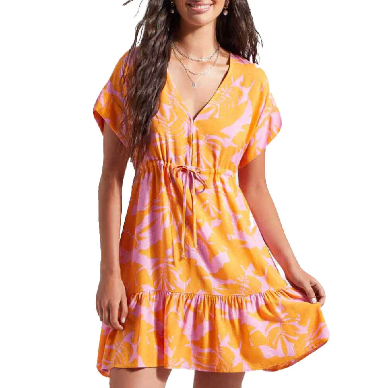 Tribal Cap Short Sleeve Dress - Canary