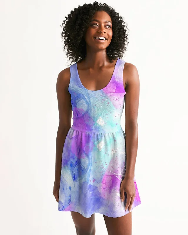 Tie Dye Women's Scoop Neck Skater Dress