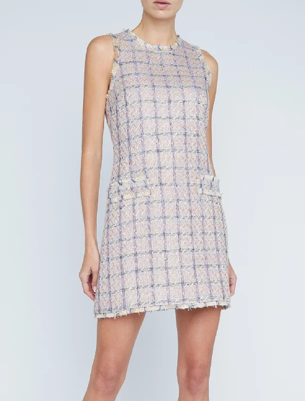 L'Agence Florian Tweed Shift Dress