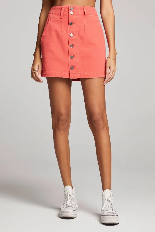 Addy Mini Skirt In Poppy