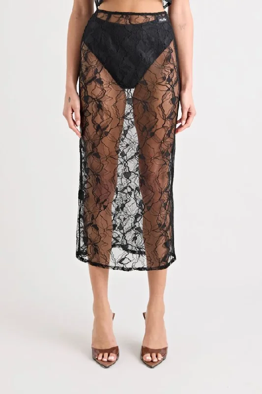 Astrid Lace Skirt Black