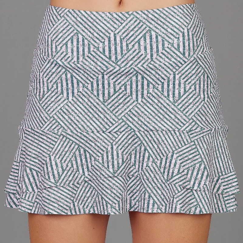 Stripes Mid Skort (geo print)