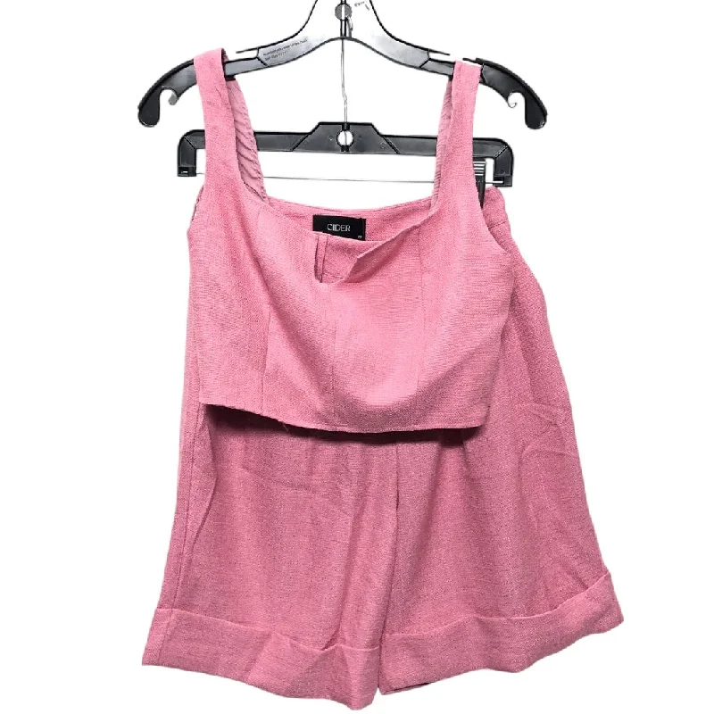 Short Set 2pc By Clothes Mentor In Pink, Size: M